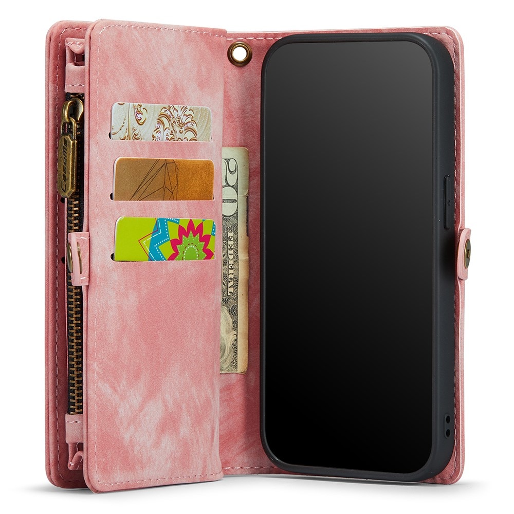 Multi-slot Portemonnaie-Hülle iPhone 11 rosa