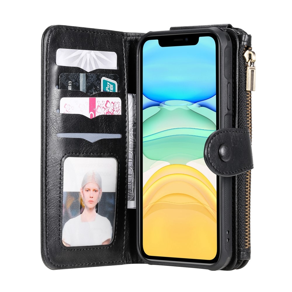 iPhone 11 Magnet Leather Multi-Wallet schwarz