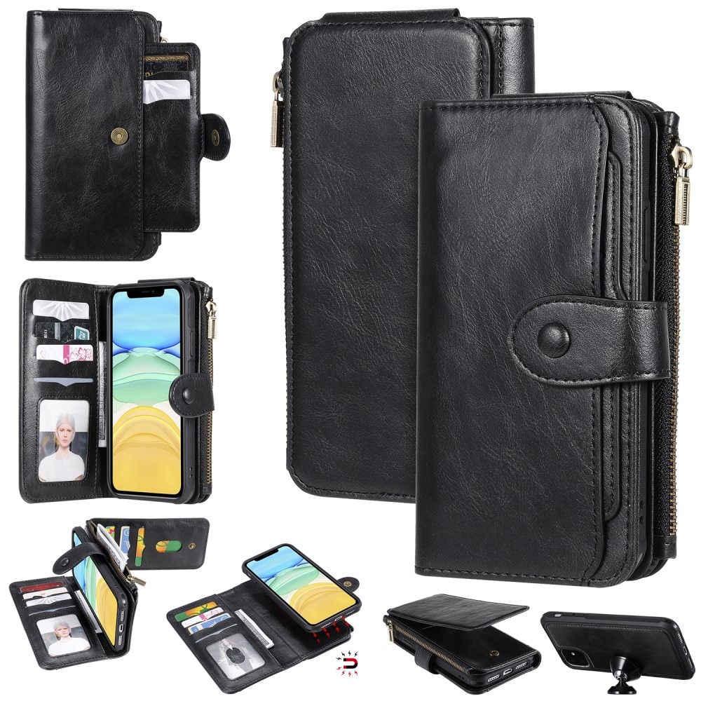 iPhone 11 Magnet Leather Multi-Wallet schwarz