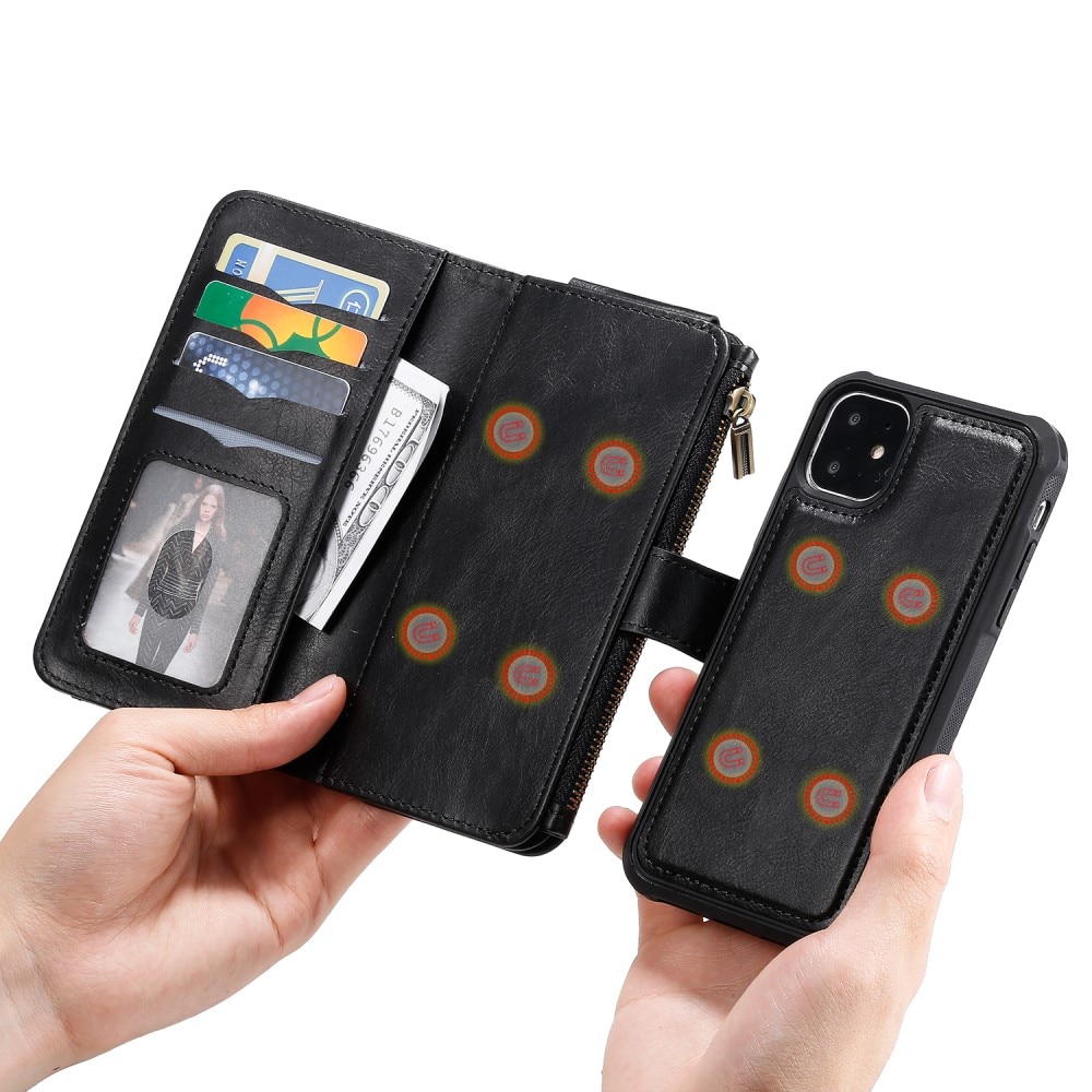 iPhone 11 Magnet Leather Multi-Wallet schwarz