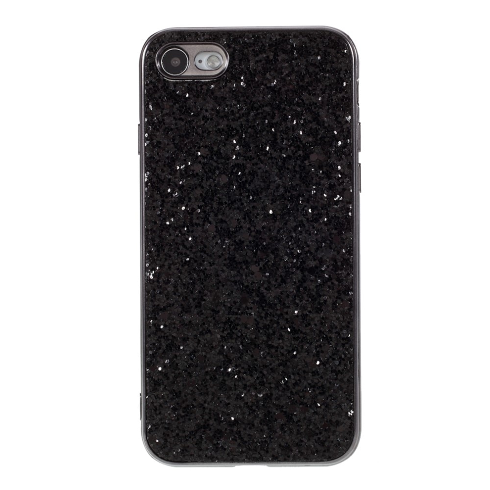 iPhone 7/8/SE Glitzerhülle schwarz