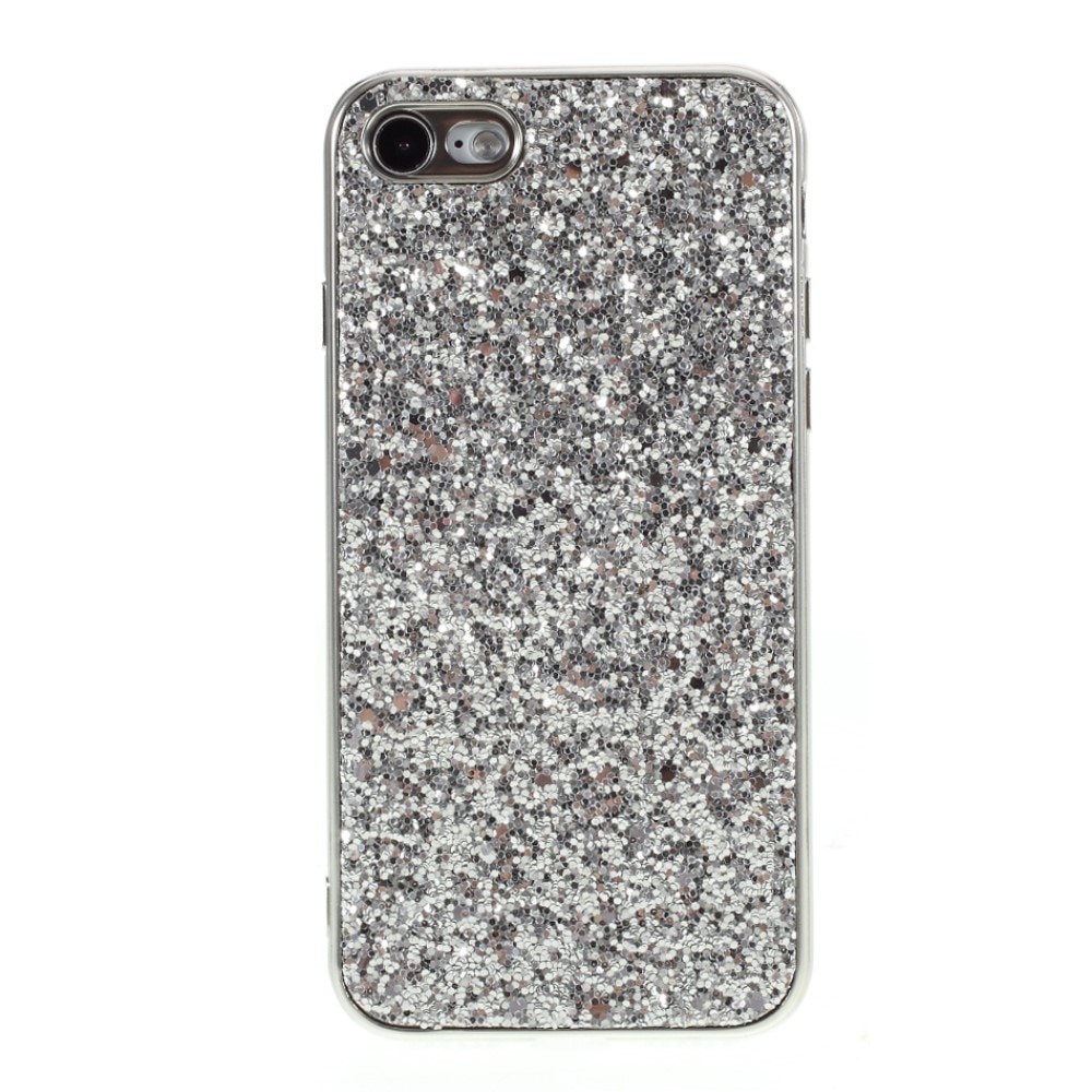 iPhone 7/8/SE Glitzerhülle silber