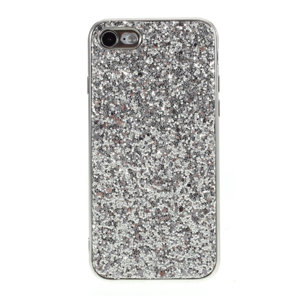 iPhone 7 Glitzerhülle silber