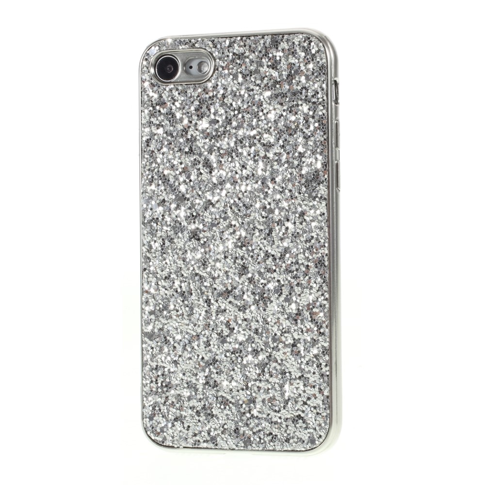 iPhone SE (2022) Glitzerhülle silber