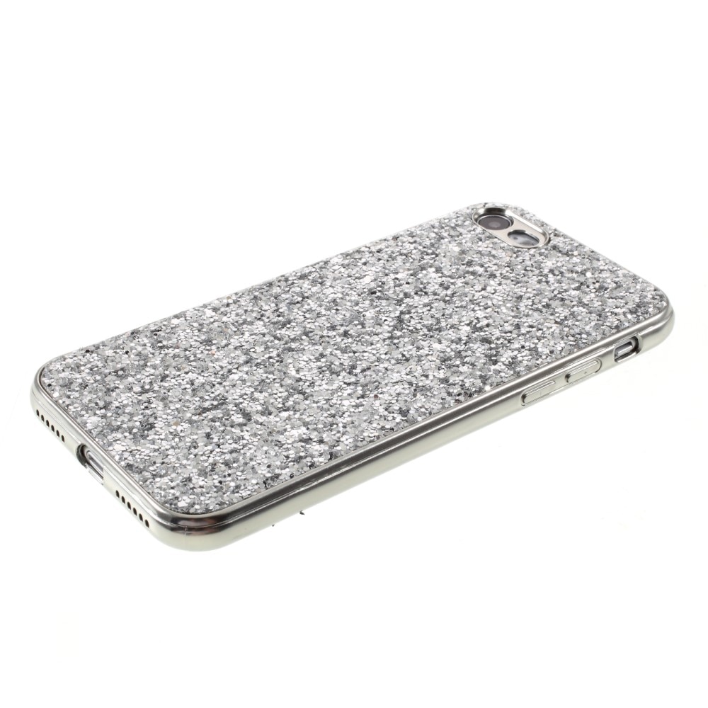 iPhone SE (2020) Glitzerhülle silber