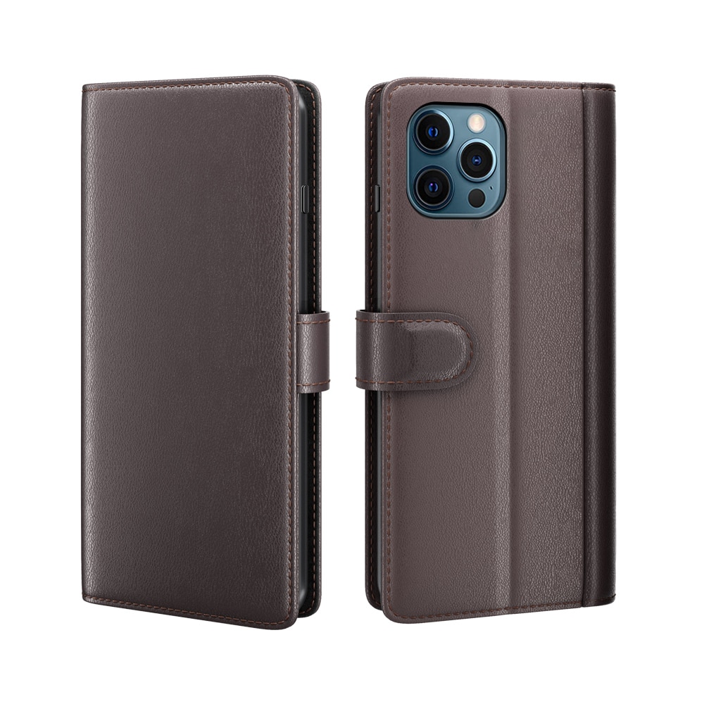 iPhone 12 Pro Max Echtlederhülle Braun