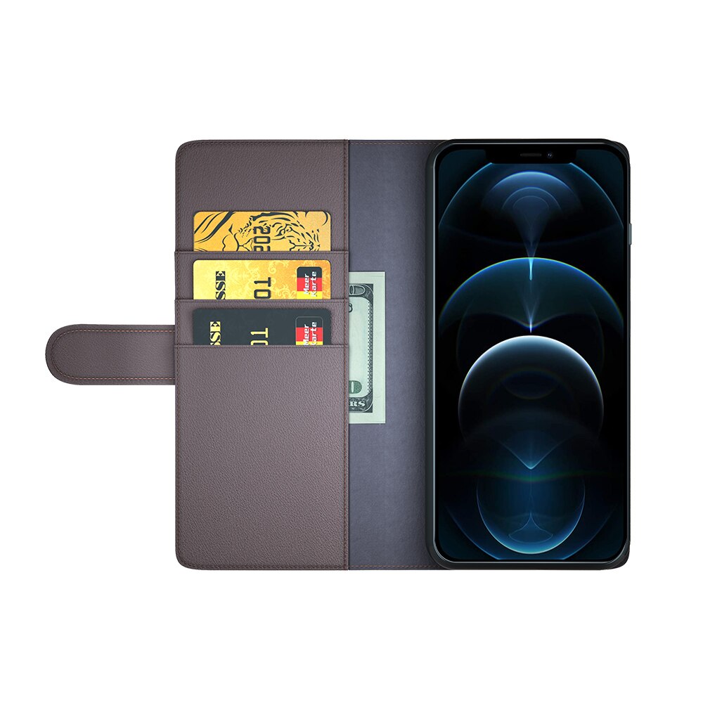 iPhone 12 Pro Max Echtlederhülle Braun
