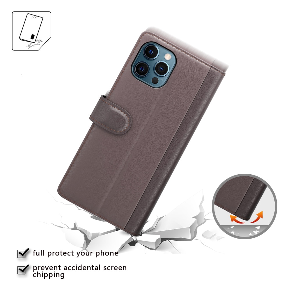 iPhone 12 Pro Max Echtlederhülle Braun