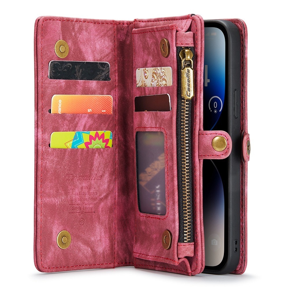 Multi-slot Portemonnaie-Hülle iPhone 12 Pro Max Rot