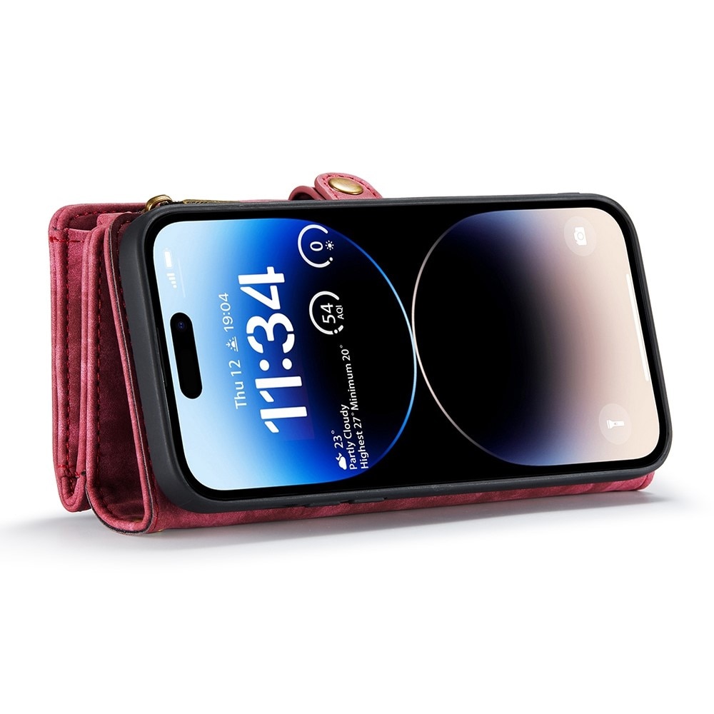 Multi-slot Portemonnaie-Hülle iPhone 12 Pro Max Rot