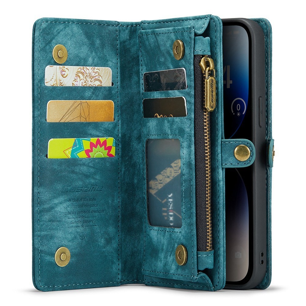 Multi-slot Portemonnaie-Hülle iPhone 12/12 Pro Blau