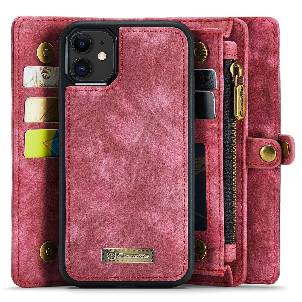 Multi-slot Portemonnaie-Hülle iPhone 12 Mini Rot