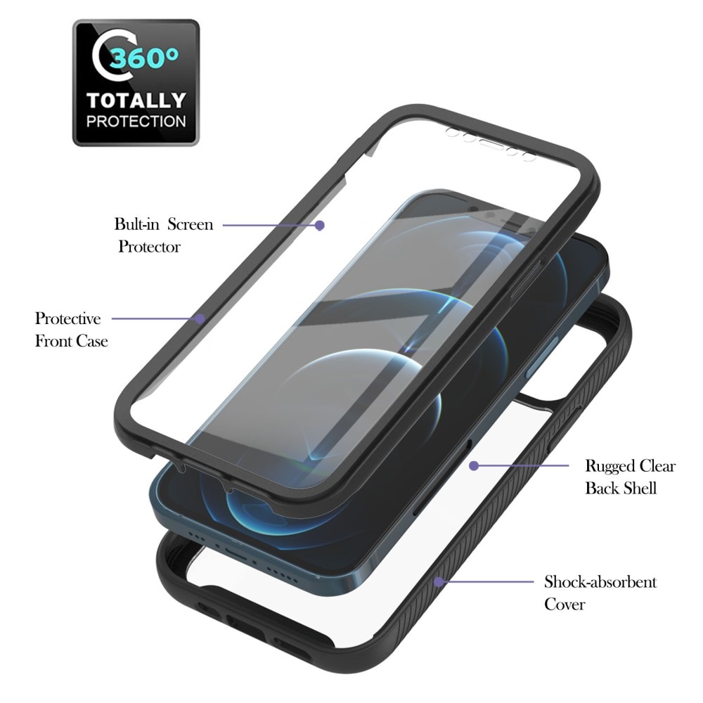 iPhone 12 Pro Max Full Protection Case Schwarz