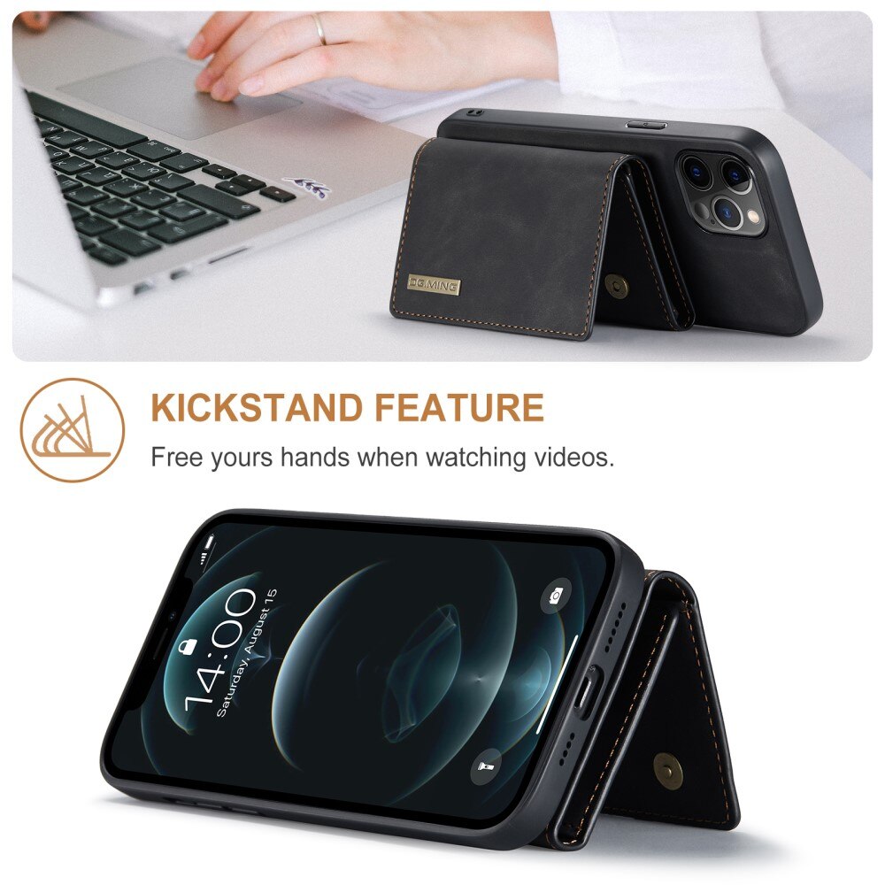 Magnetic Card Slot Case iPhone 12 Pro Max Schwarz