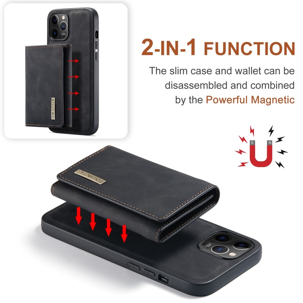 Magnetic Card Slot Case iPhone 12 Pro Max Schwarz