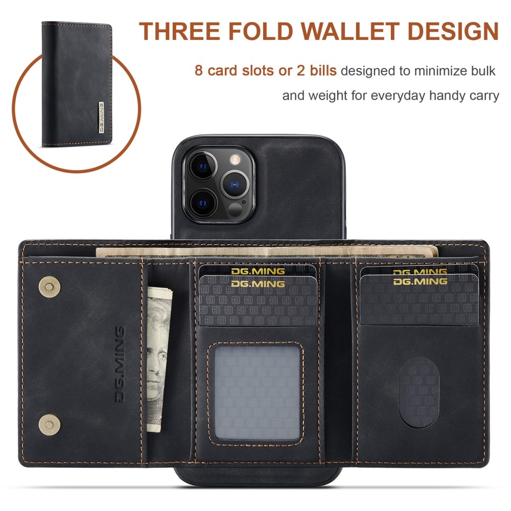 Magnetic Card Slot Case iPhone 12 Pro Max Schwarz