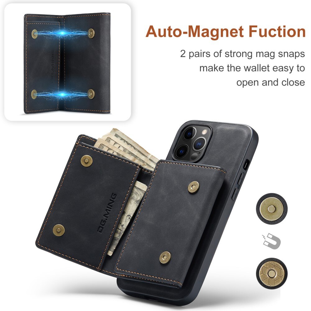 Magnetic Card Slot Case iPhone 12 Pro Max Schwarz