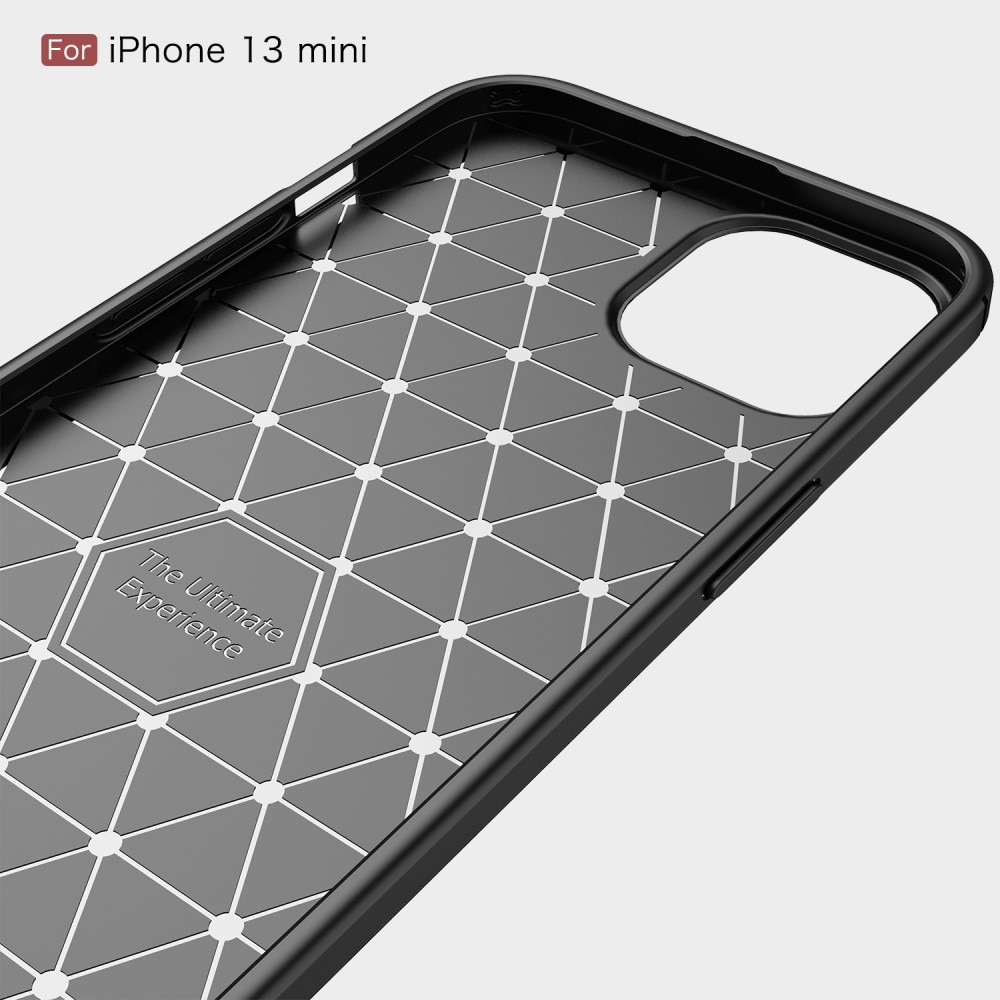Apple iPhone 13 Mini Hülle TPU Brushed Schwarz