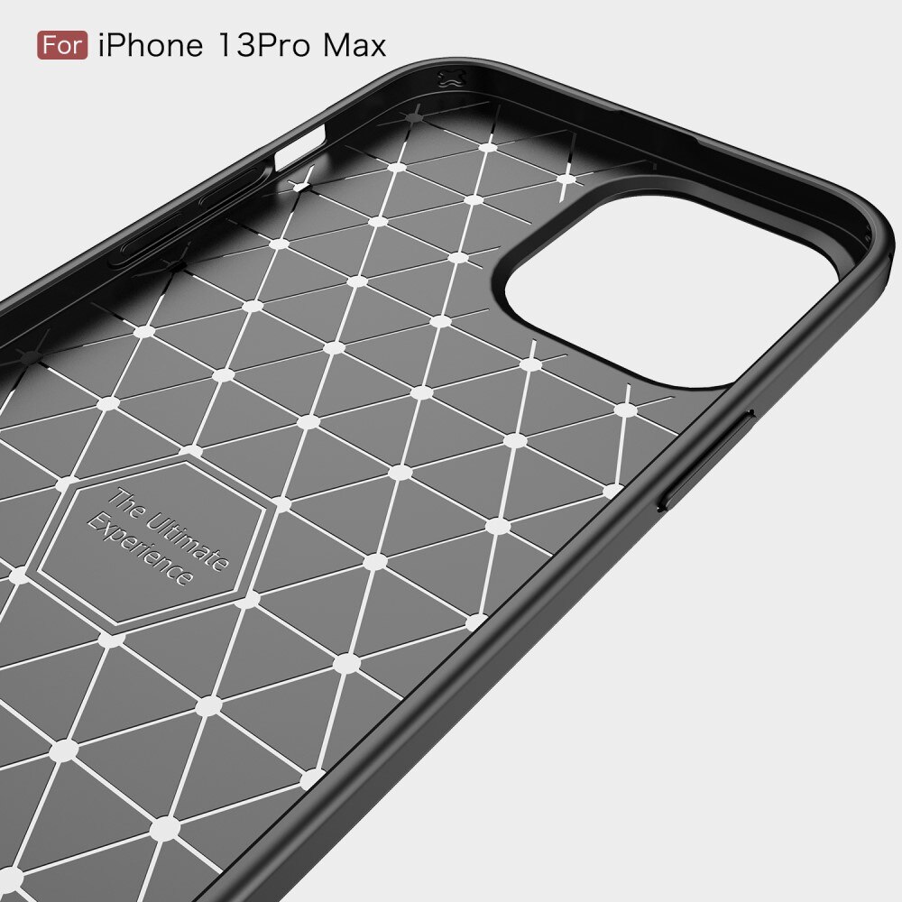 Apple iPhone 13 Pro Max Hülle TPU Brushed Schwarz