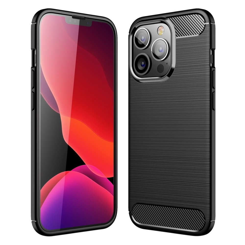 iPhone 13 Pro Hülle TPU Brushed Schwarz