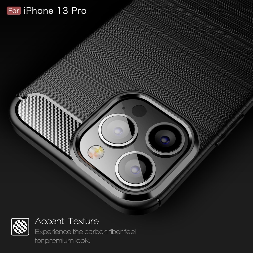 iPhone 13 Pro Hülle TPU Brushed Schwarz