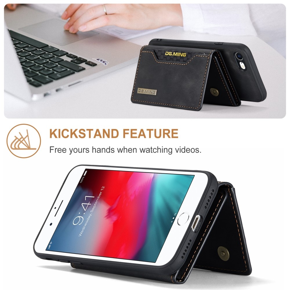 Magnetic Card Slot Case iPhone SE 2022 Schwarz
