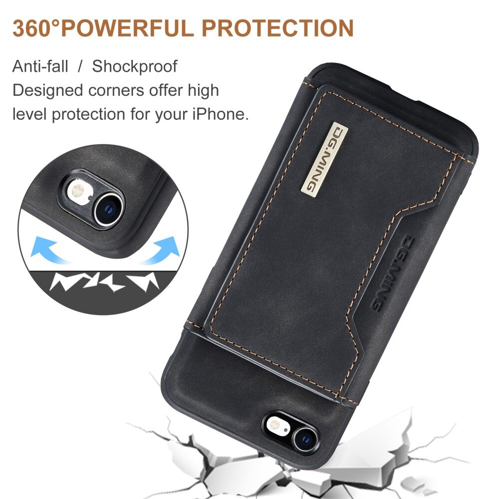 Magnetic Card Slot Case iPhone SE 2022 Schwarz