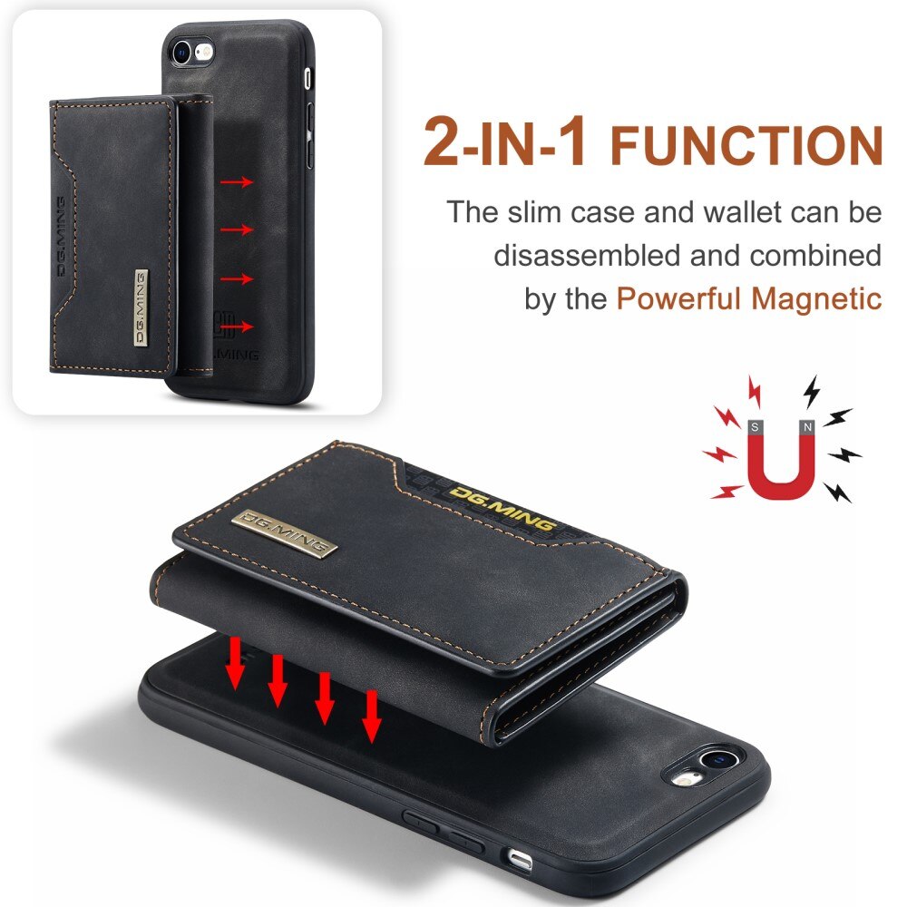 Magnetic Card Slot Case iPhone SE 2022 Schwarz
