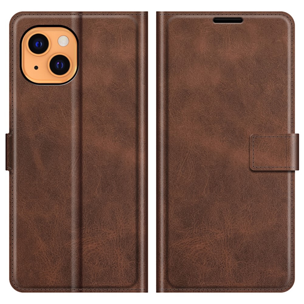 iPhone 13 Mini Leather Wallet Brown