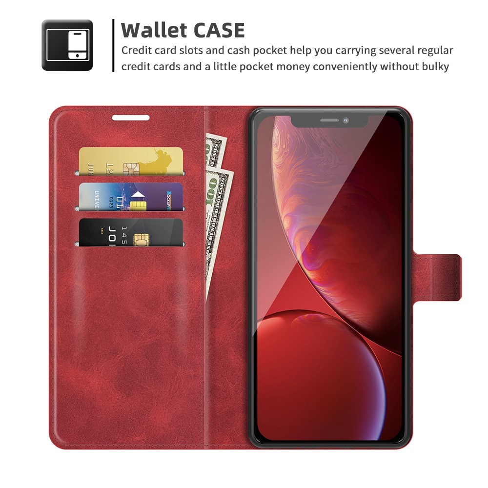 iPhone 13 Pro Max Leather Wallet Red