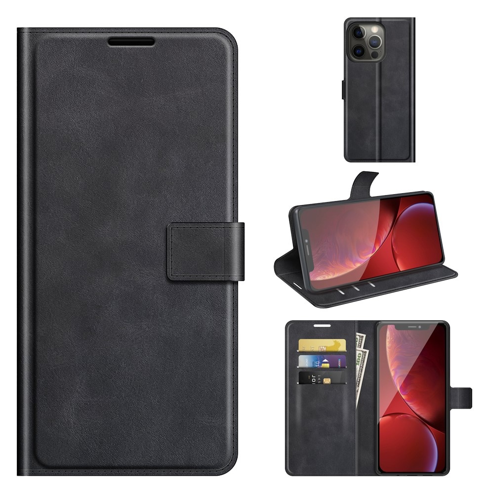 iPhone 13 Pro Leather Wallet Black