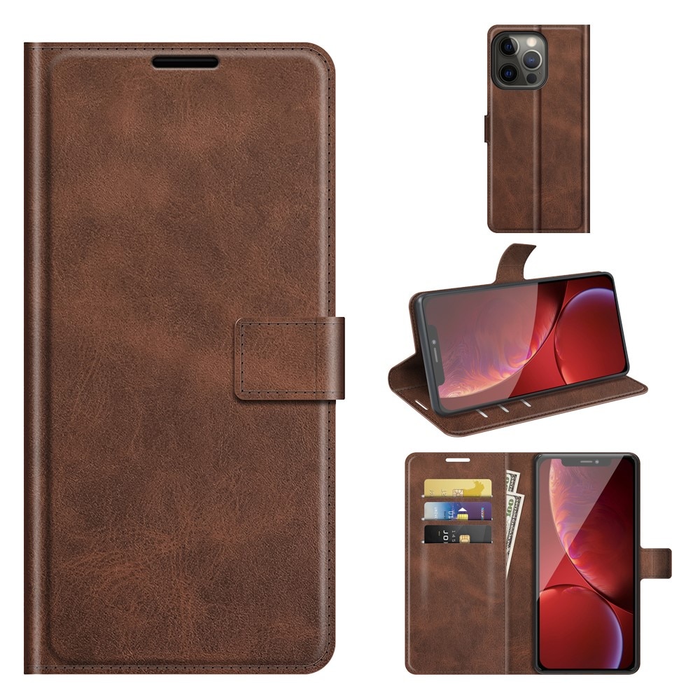 iPhone 13 Pro Leather Wallet Brown