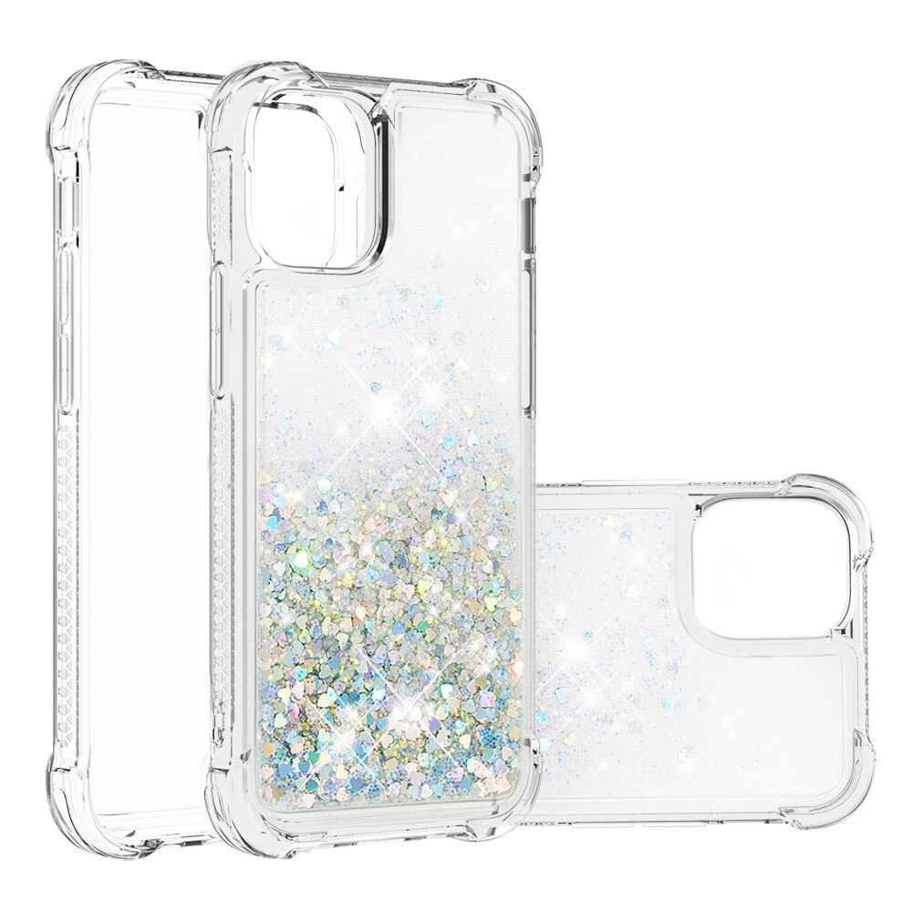 iPhone 13 Glitter Powder TPU Case Silber