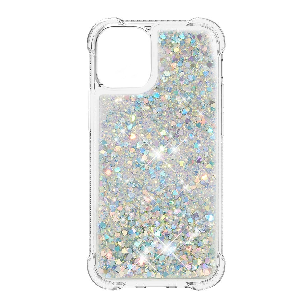 iPhone 13 Glitter Powder TPU Case Silber
