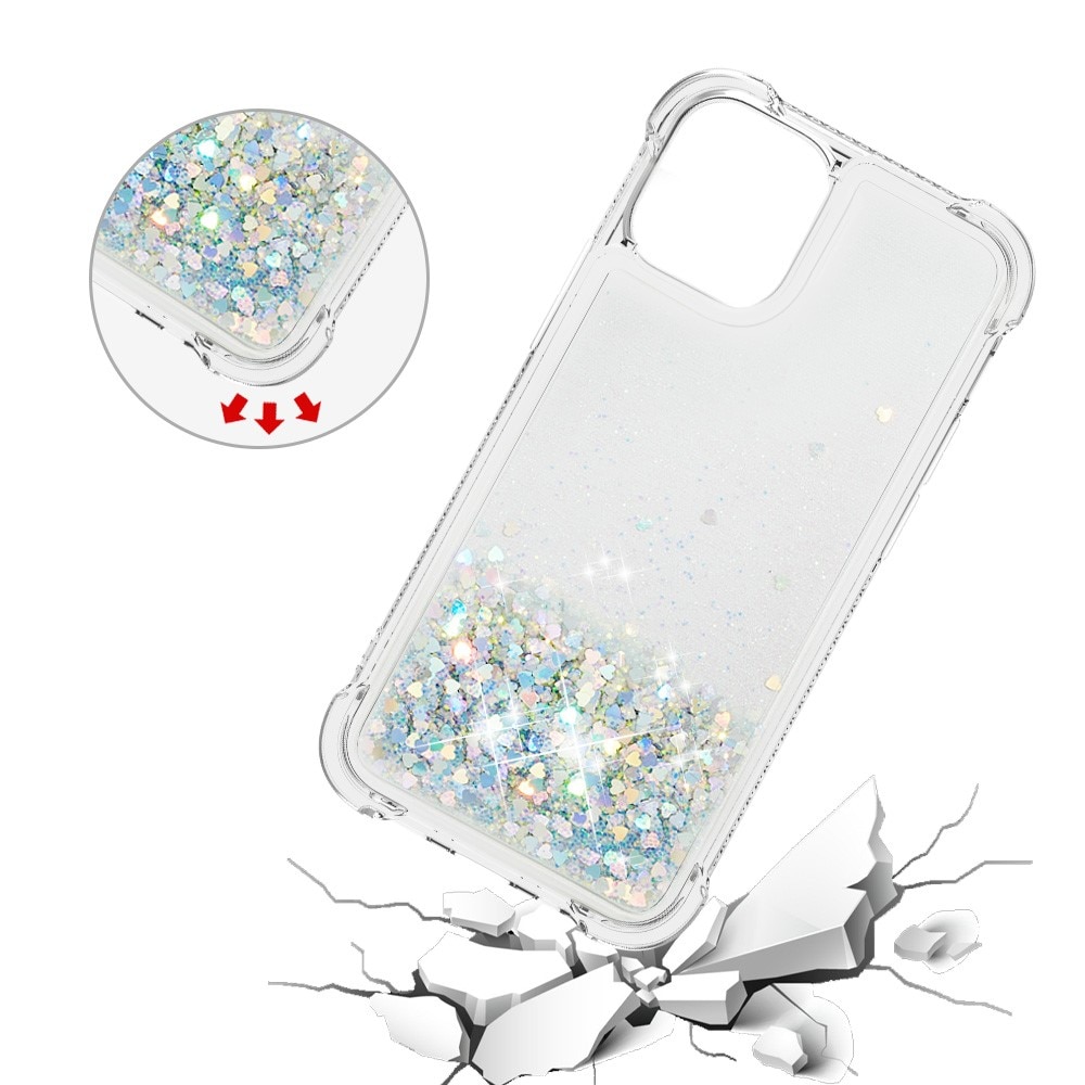 iPhone 13 Glitter Powder TPU Case Silber