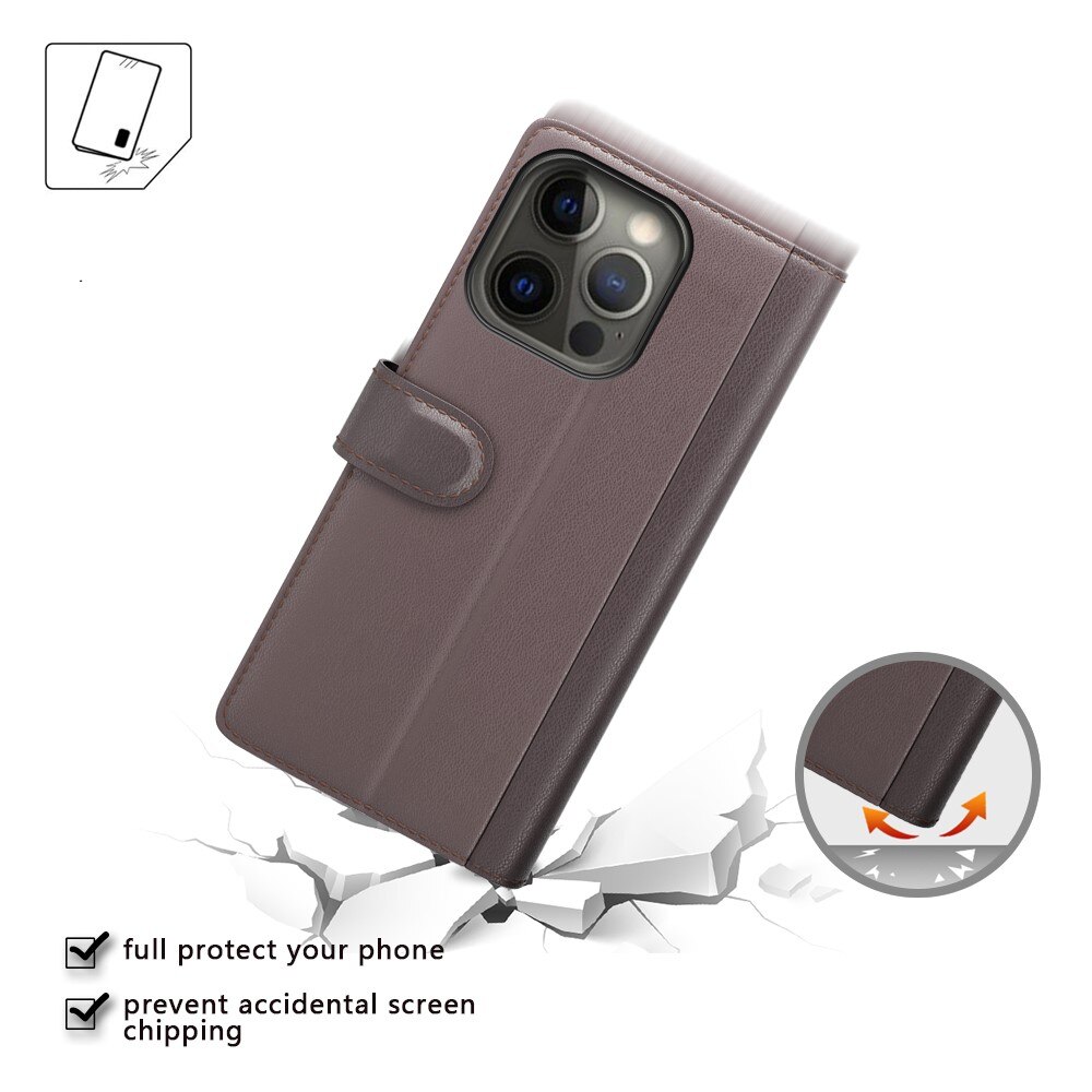Apple iPhone 13 Pro Echtlederhülle Braun
