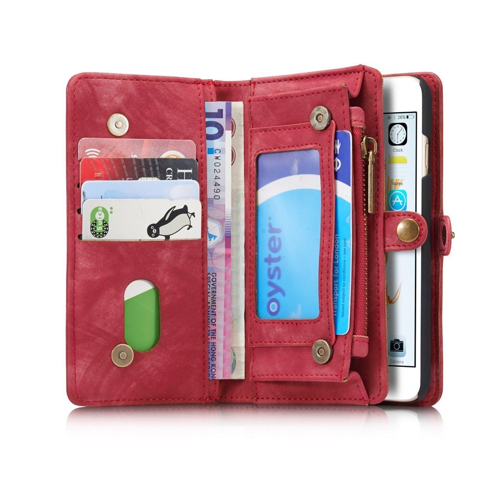 Multi-slot Portemonnaie-Hülle iPhone 6/6S Rot