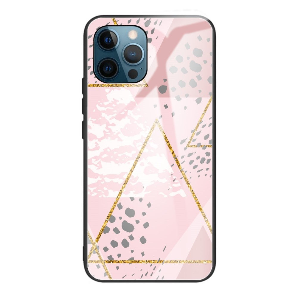 iPhone 13 Pro Hülle aus gehärtetem Glas Leopard Pink