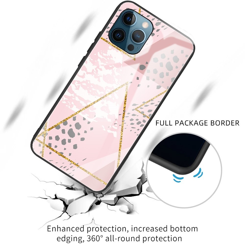 iPhone 13 Pro Hülle aus gehärtetem Glas Leopard Pink