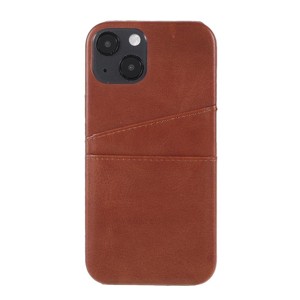 Card Slots Case iPhone 13 Brown