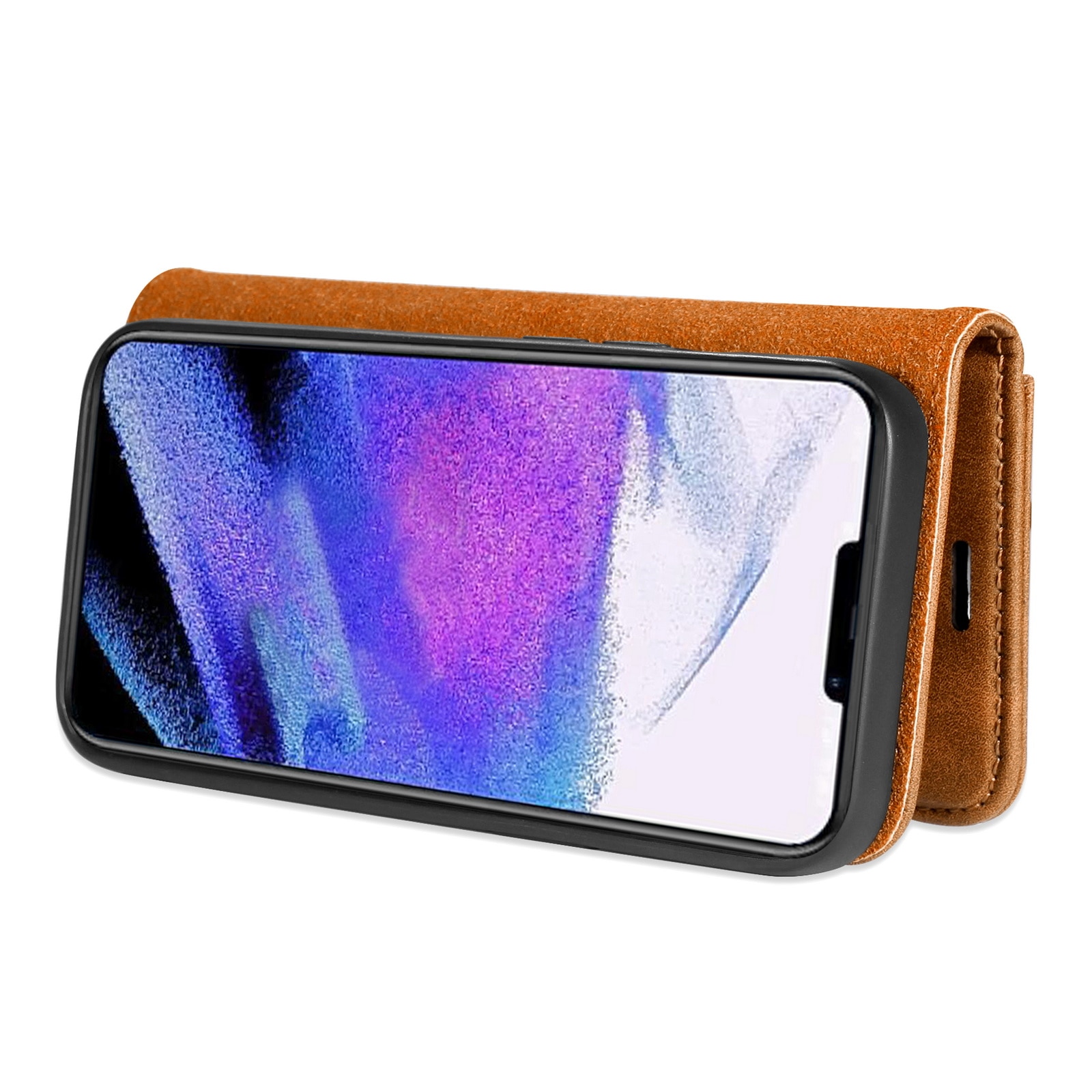 Handytasche Magnetische iPhone 13 Pro Max Cognac