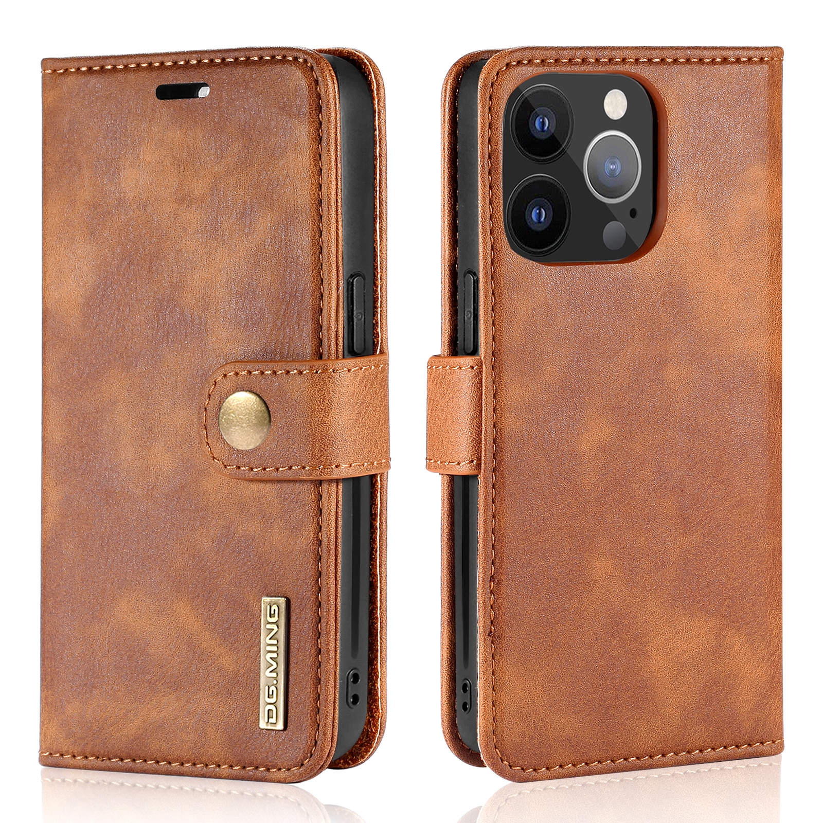 Handytasche Magnetische iPhone 13 Pro Cognac