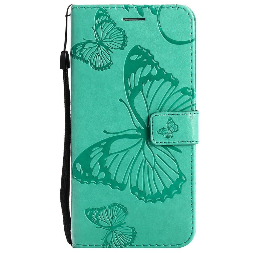 iPhone 13 Handyhülle mit Schmetterlingsmuster, grün