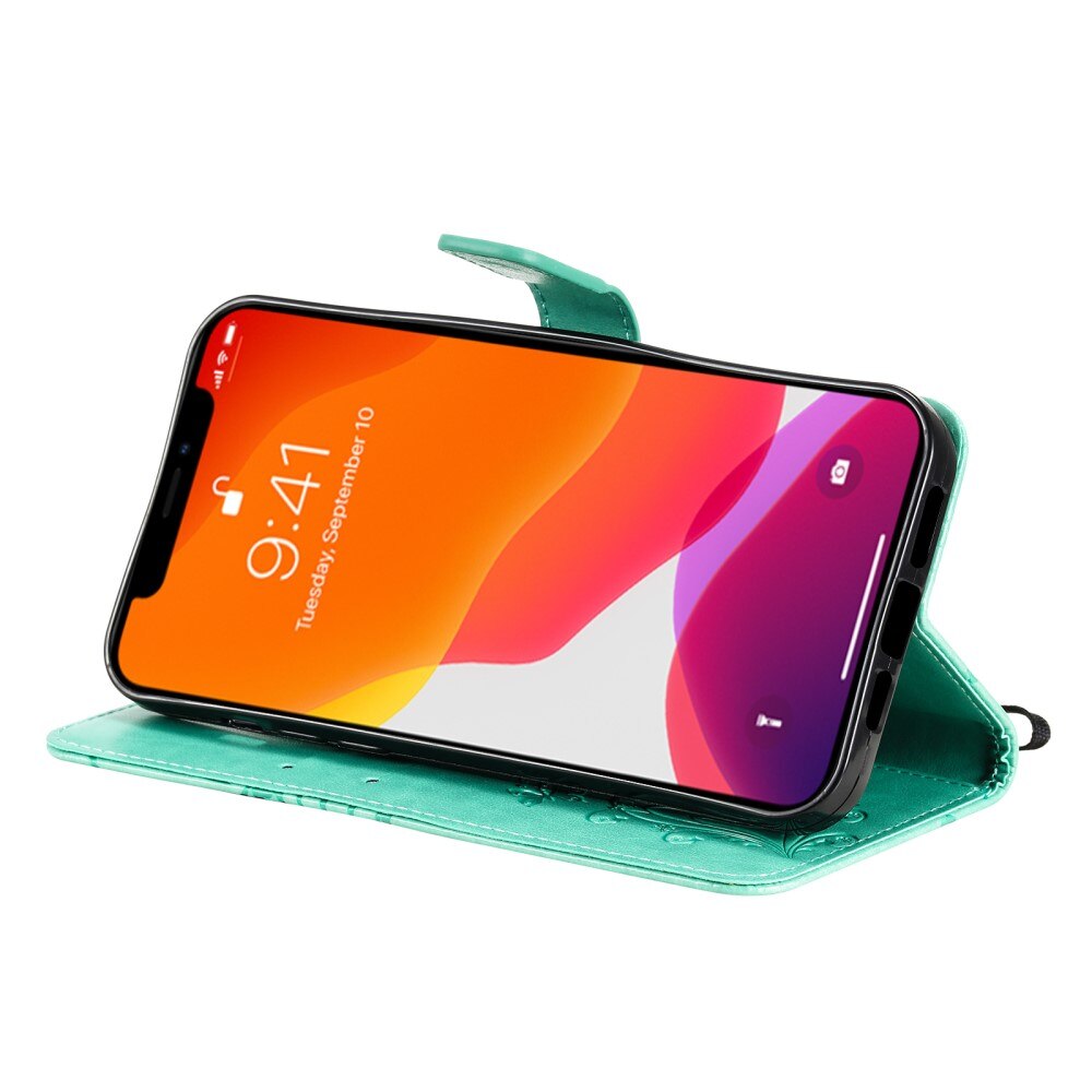 iPhone 13 Pro Handytasche Schmetterling Grün