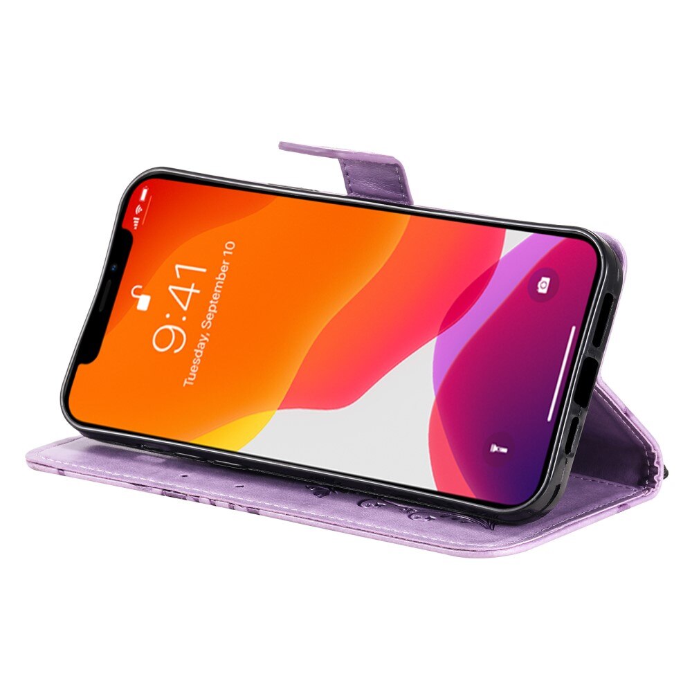 Apple iPhone 13 Pro Handyhülle mit Schmetterlingsmuster, Lila
