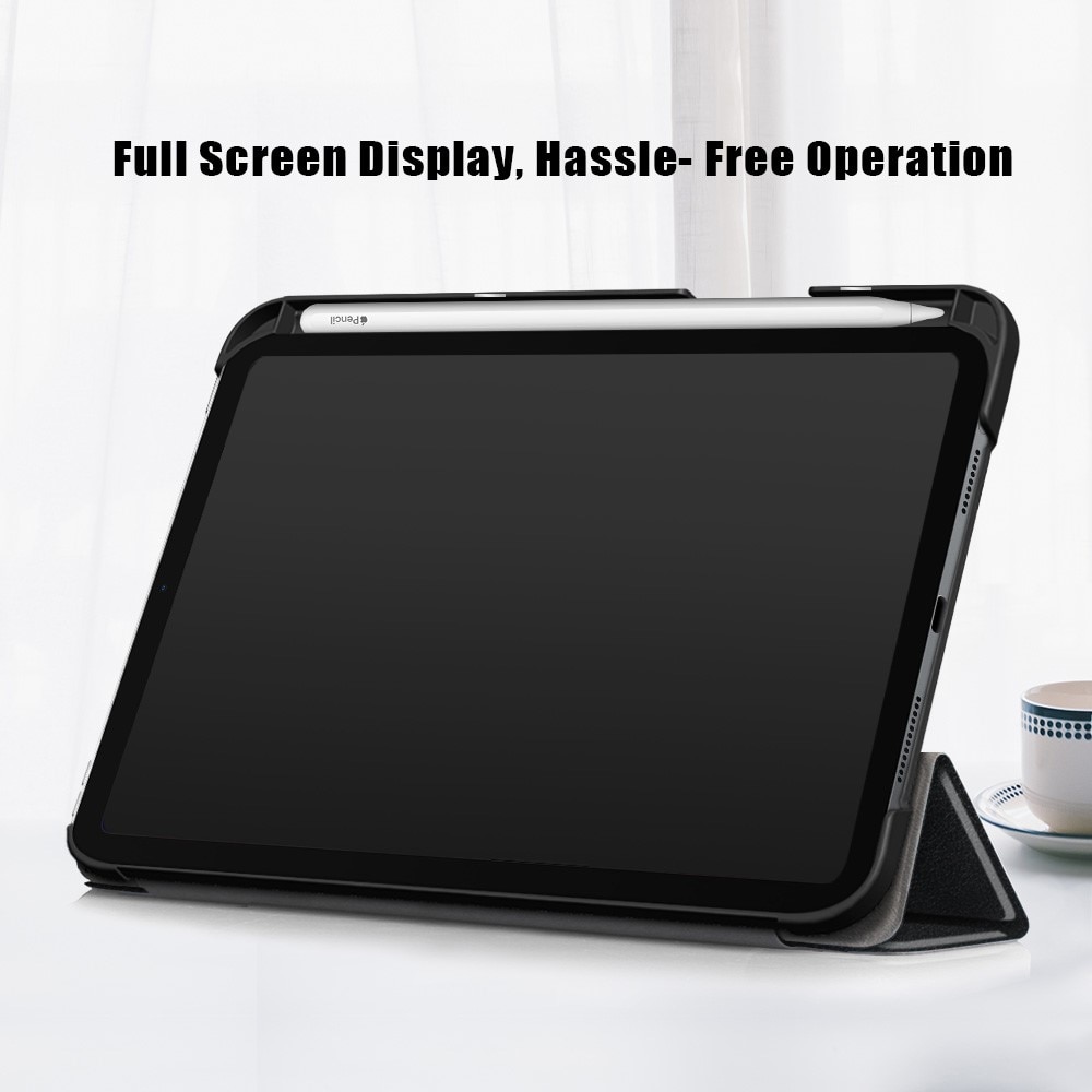 iPad Mini 6th Gen (2021) Tri-Fold Case Schutzhülle mit Touchpen-Halter schwarz