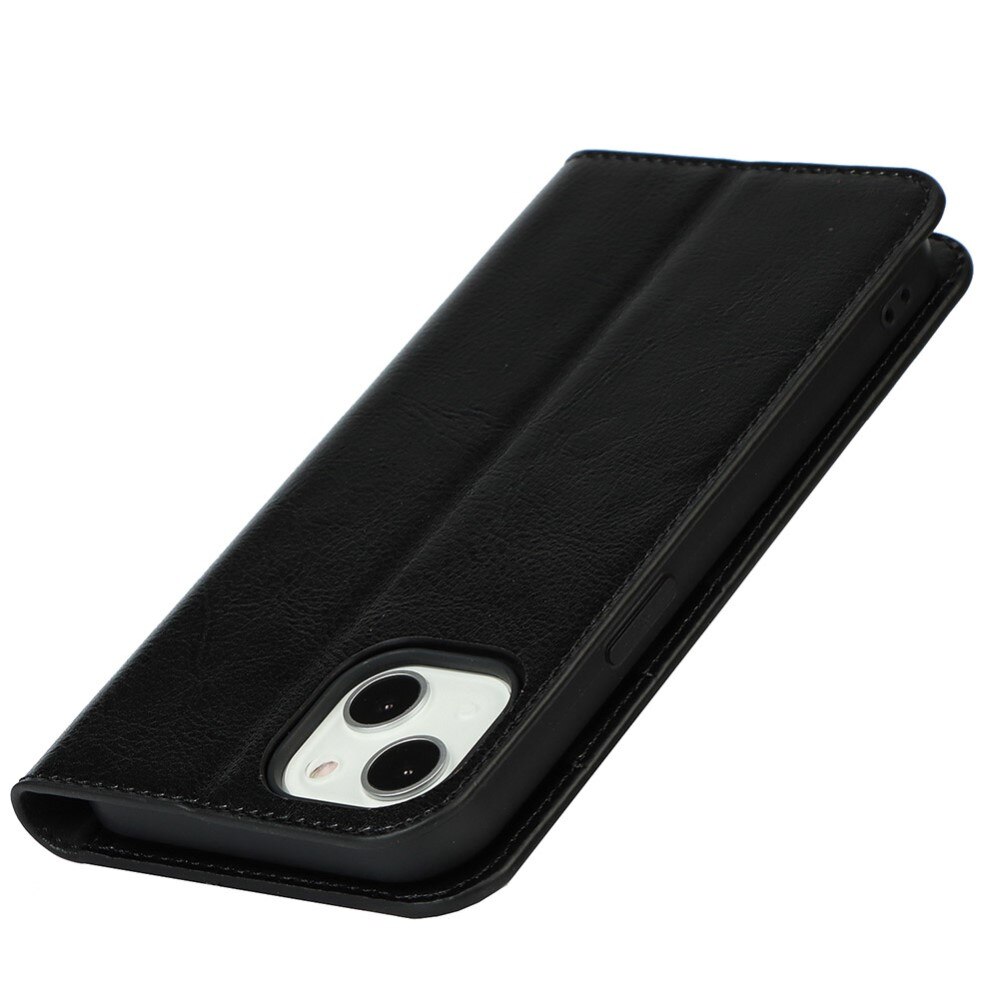 iPhone 13 Handytasche aus Echtem Leder schwarz