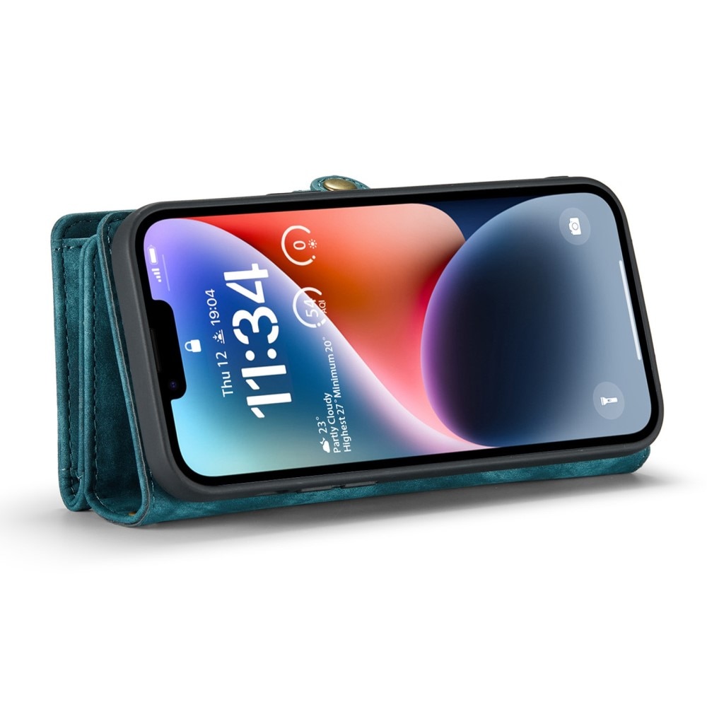 Multi-slot Portemonnaie-Hülle iPhone 13 Mini Blau