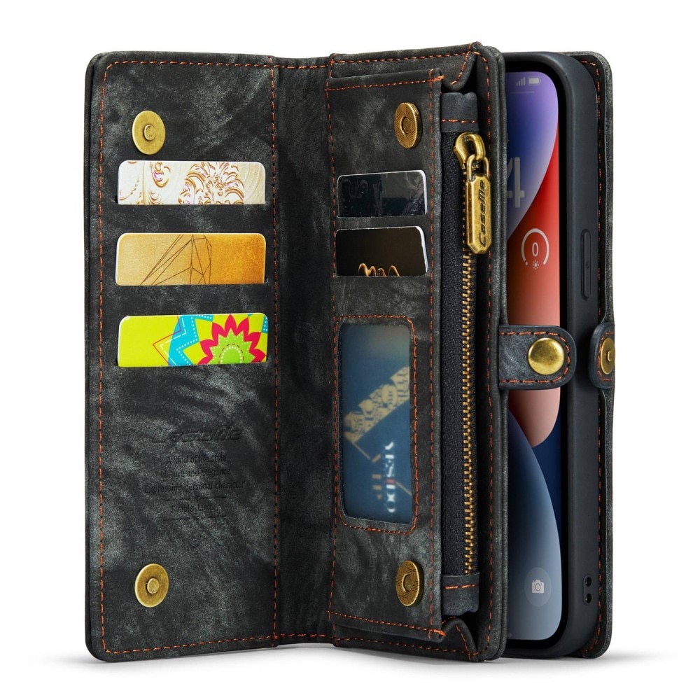 Multi-slot Portemonnaie-Hülle iPhone 13 Mini Grau