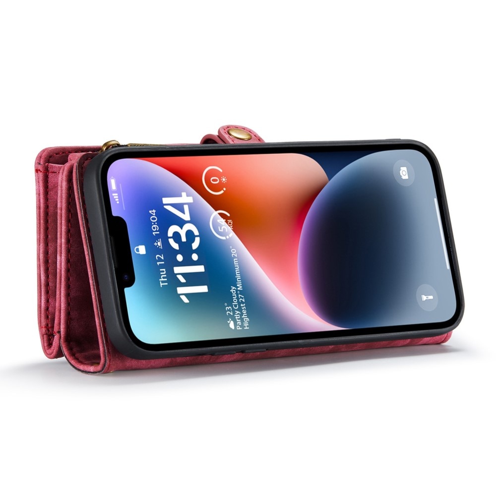 Multi-slot Portemonnaie-Hülle iPhone 13 Rot